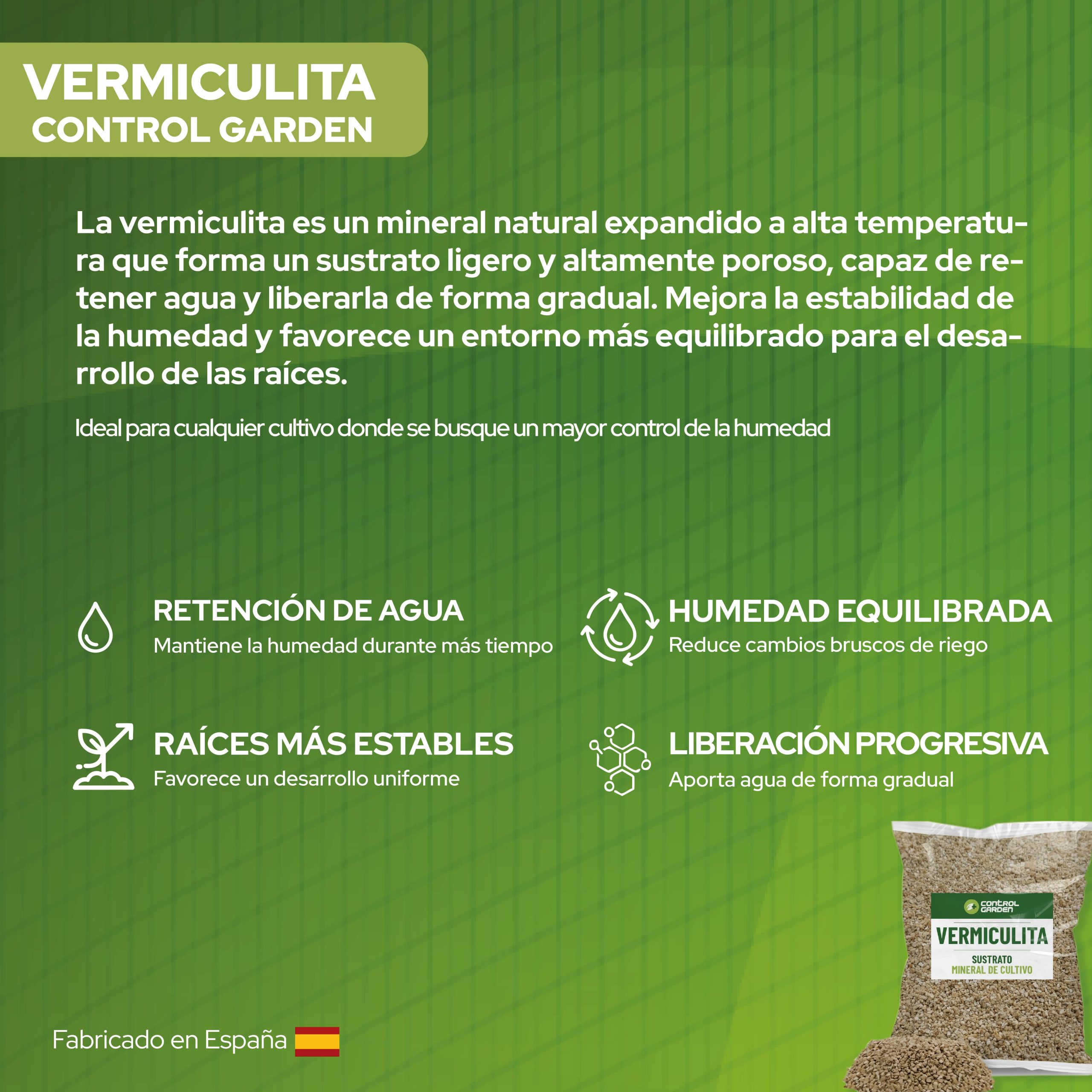 Vermiculita 6L para mejorar la retención de agua en cultivos. · foto 6