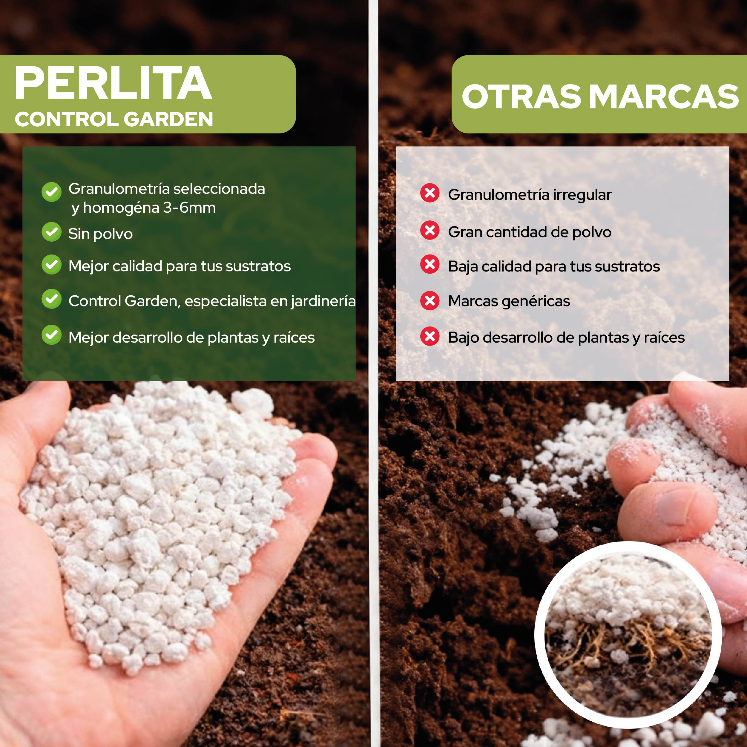 Perlita 20L de Control Garden para mejorar el sustrato de plantas · foto 3