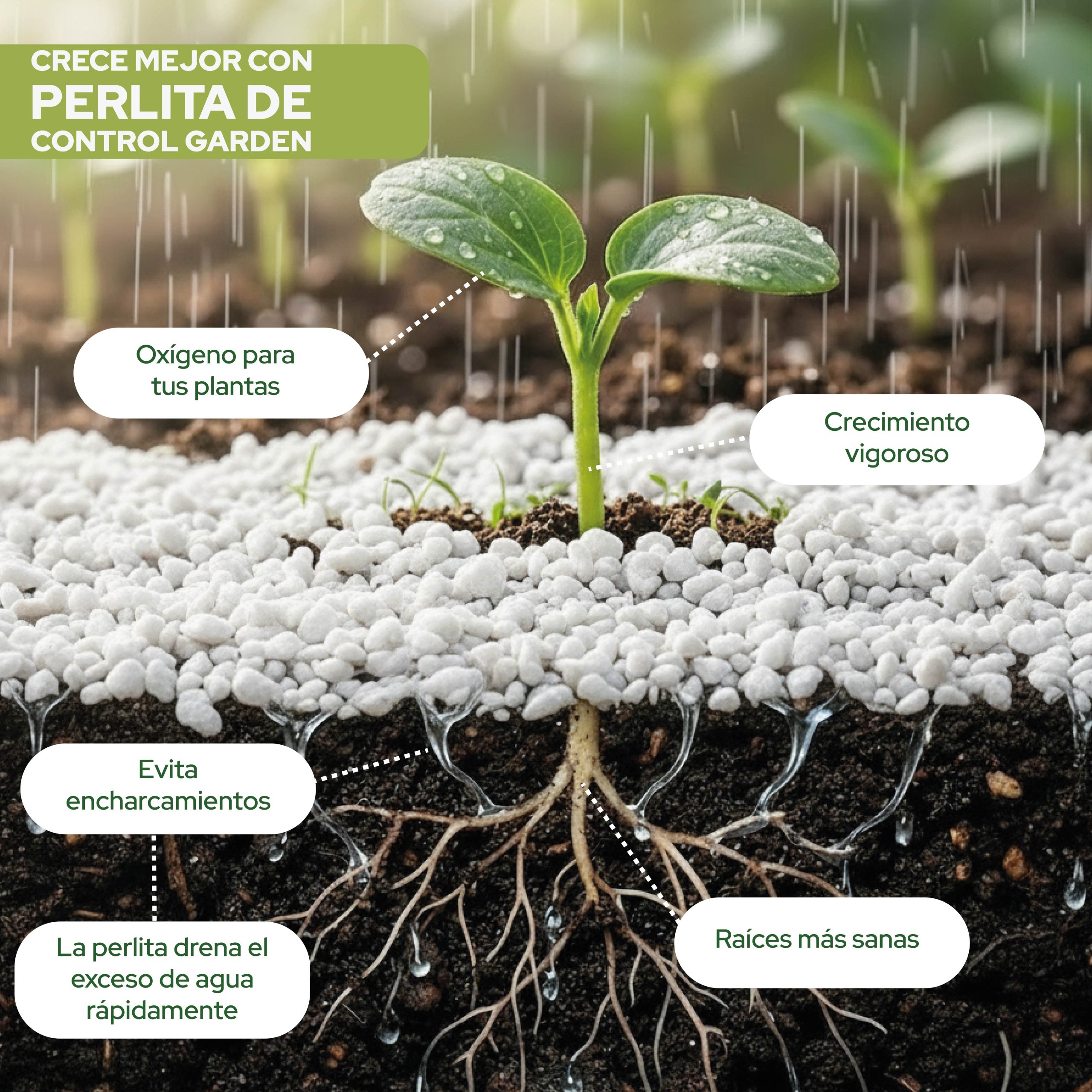 Perlita 10L de Control Garden para mejorar el sustrato en cultivos · foto 2