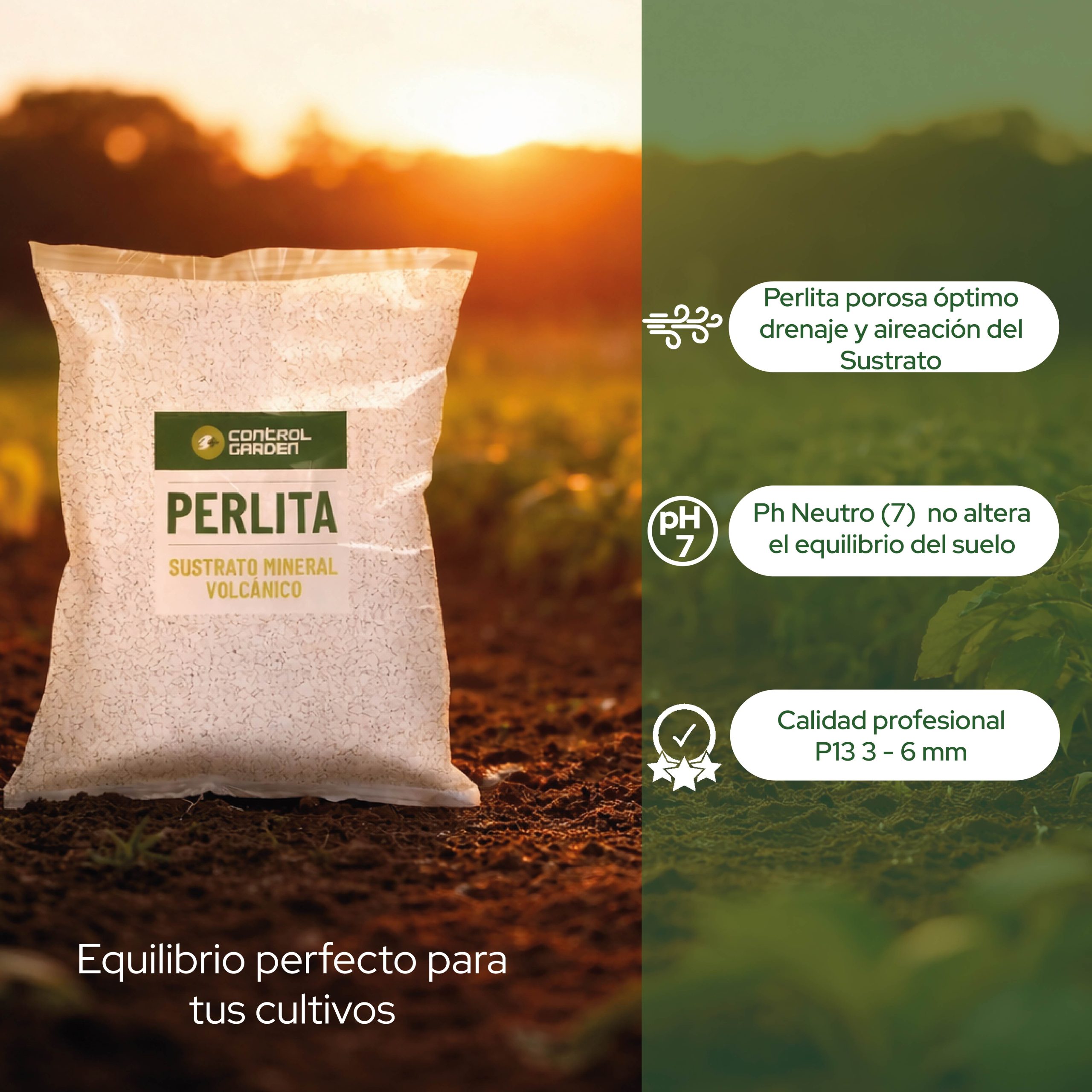 Perlita 10L de Control Garden para mejorar el sustrato en cultivos · foto 5