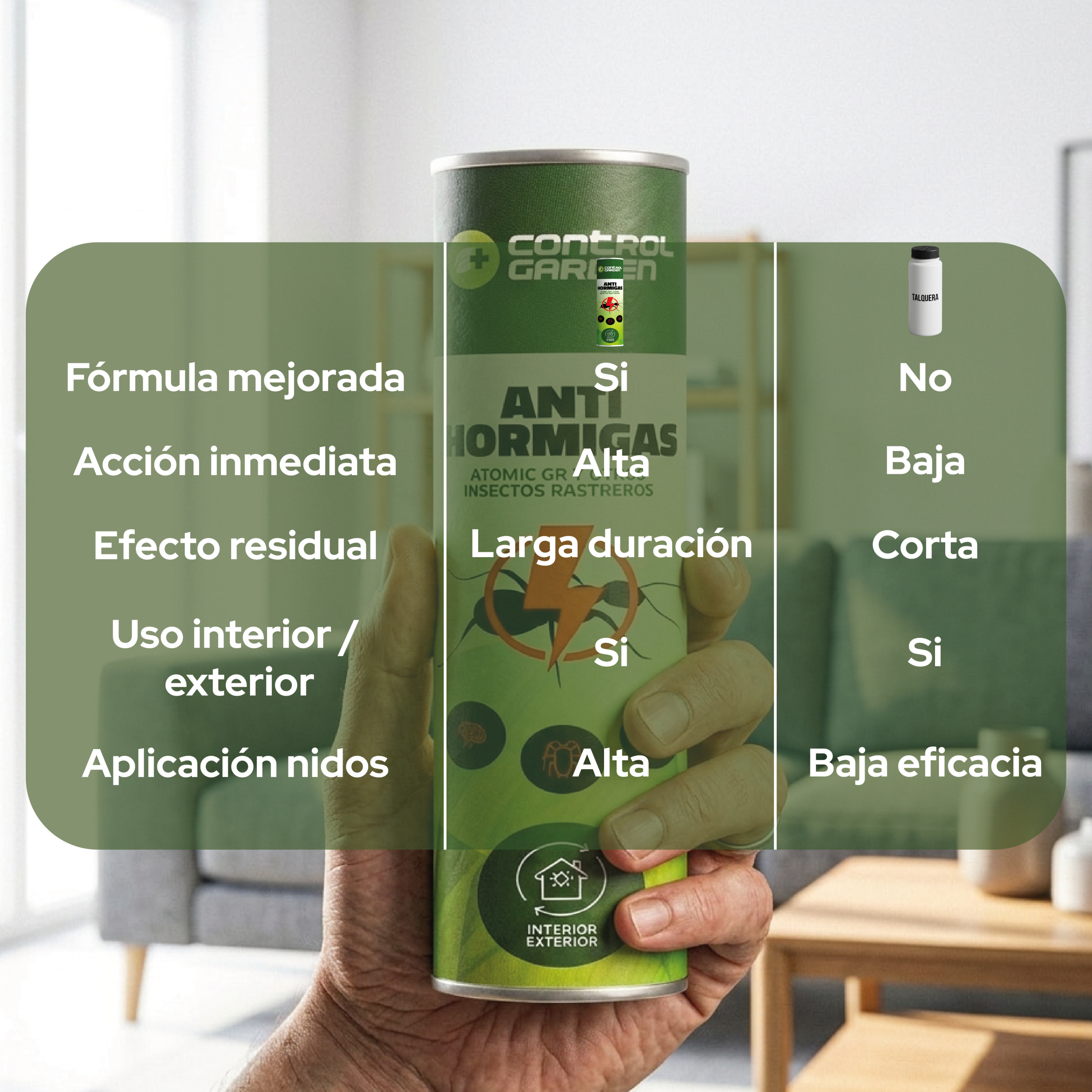 Talquera antihormigas 600 g para control de plagas en el hogar · foto 7