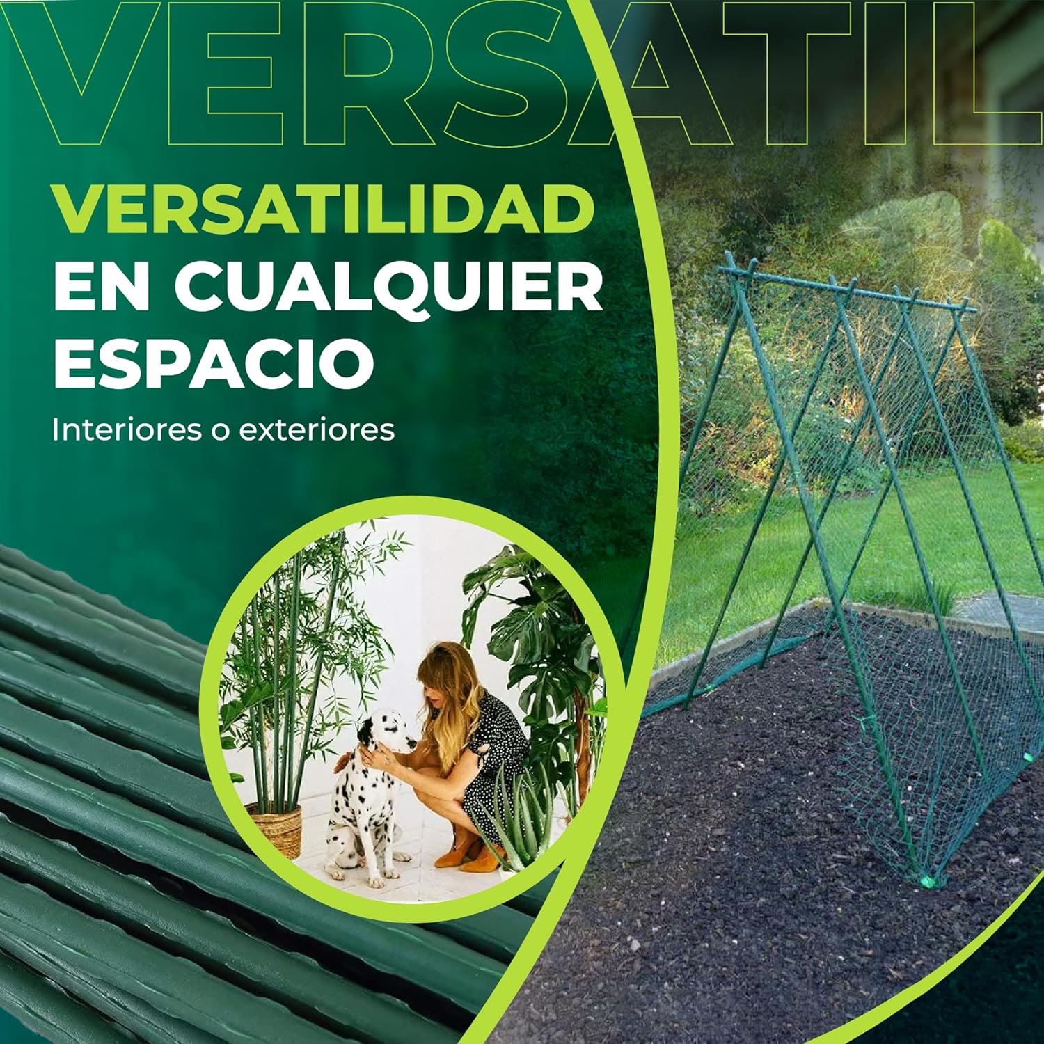 Pack de 30 tutores de acero recubiertos de PVC de 90 cm para jardinería · foto 4