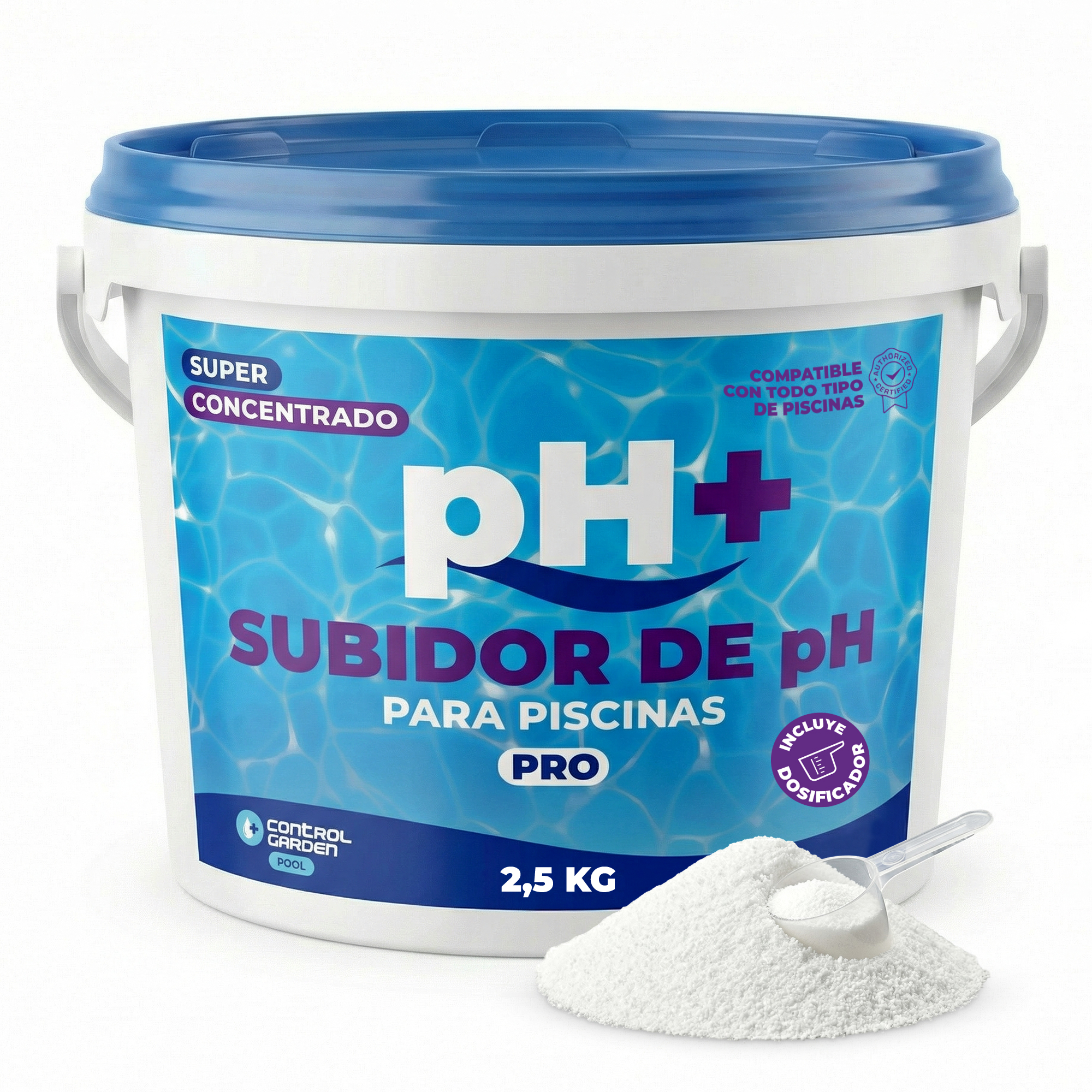 Granulaty pH+ Stałe do Basenów 2,5 kg · Opakowanie 1 szt.