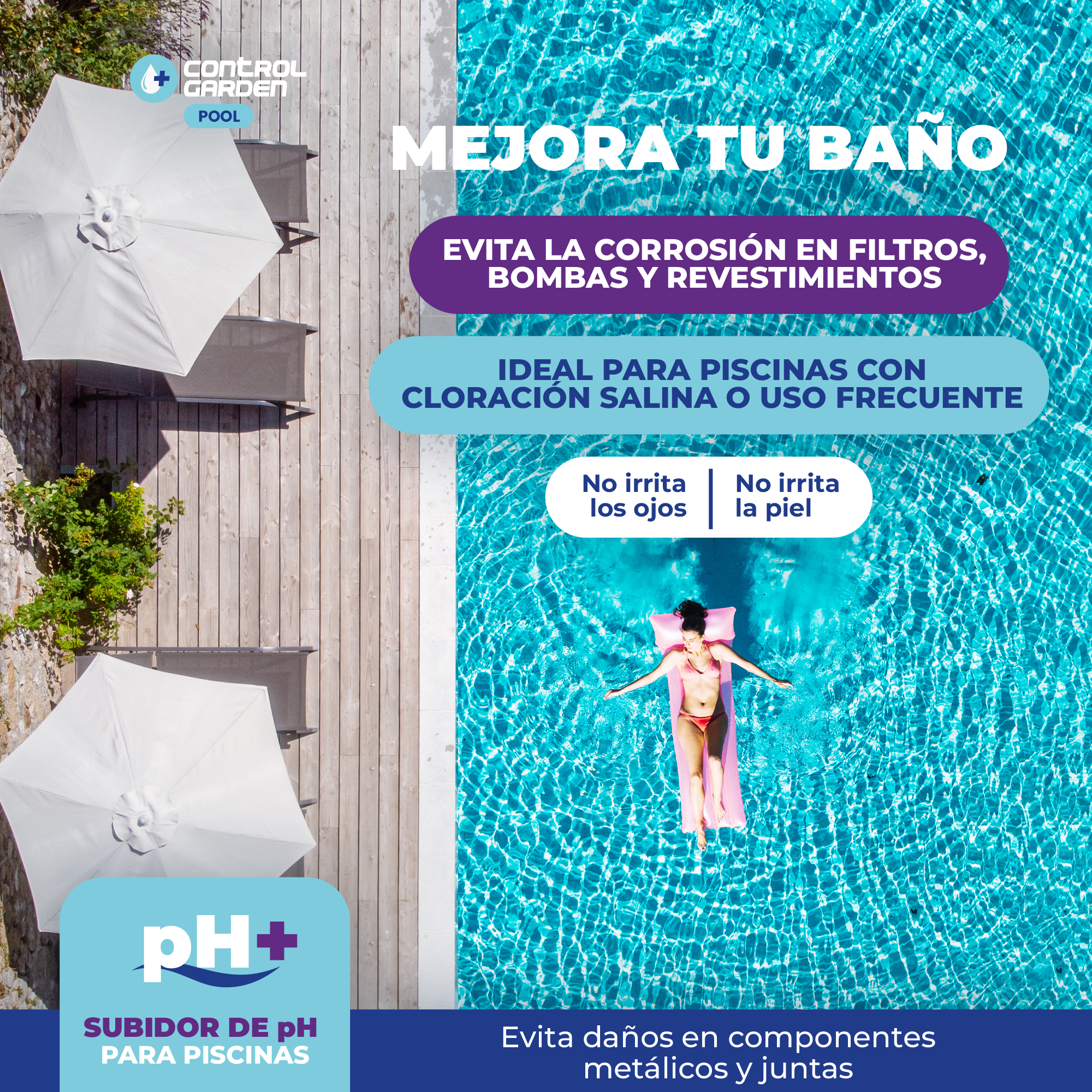 Subidor de pH Sólido Control Garden 2,5 kg para piscinas · foto 3