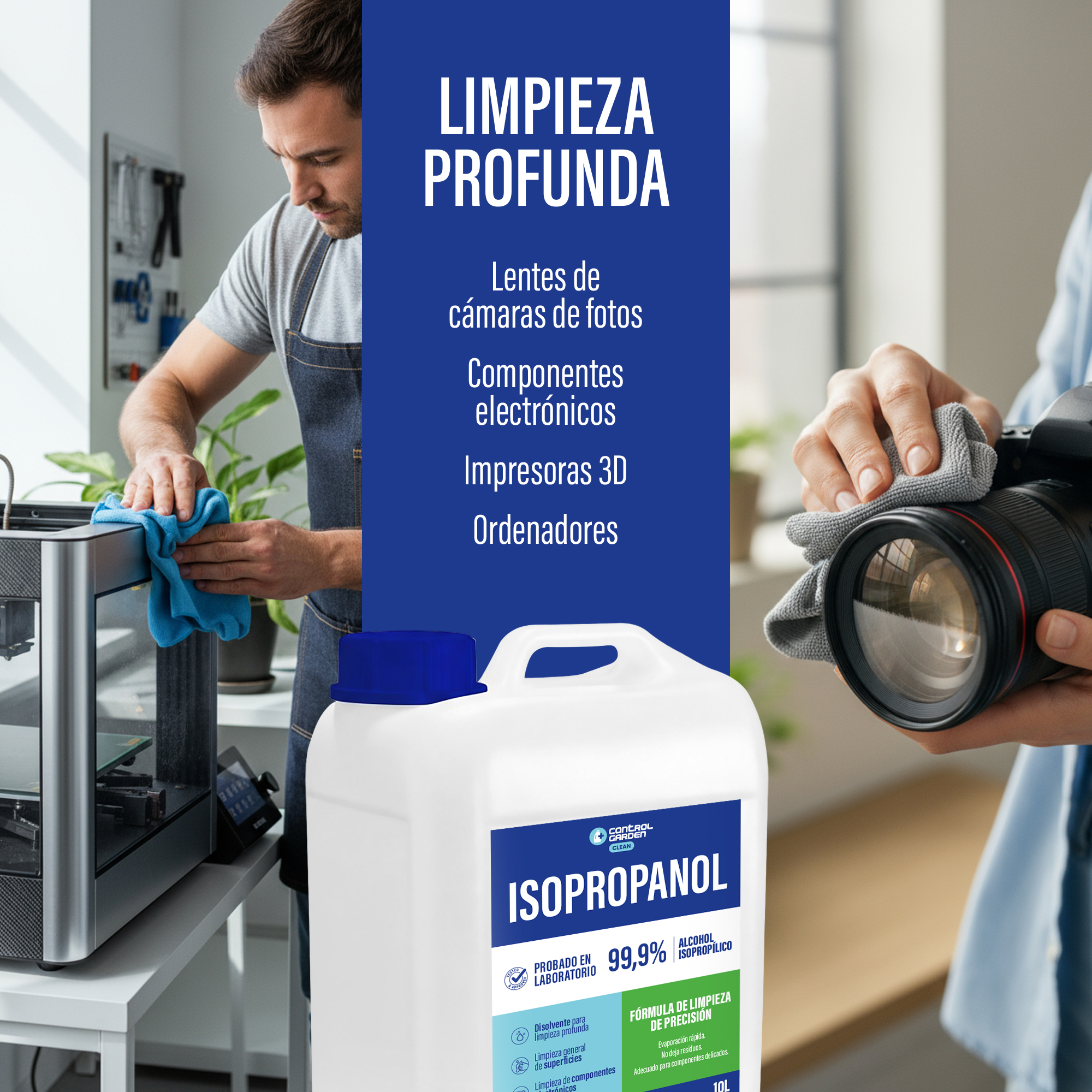 Alcohol isopropílico Control Garden 10 L para limpieza técnica y mantenimiento profesional. · foto 6