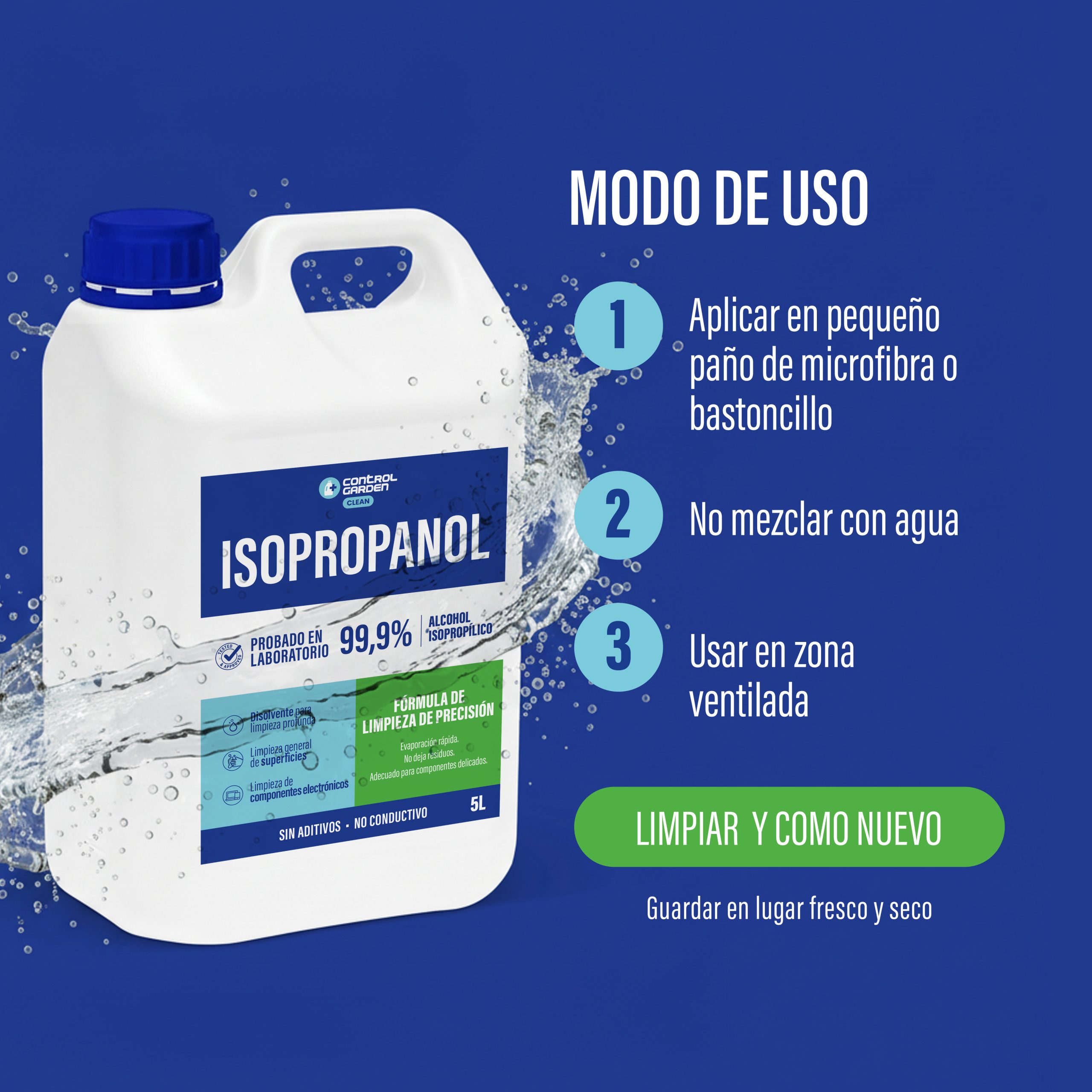 Botella de alcohol isopropílico Control Garden 5 L para limpieza técnica · foto 5