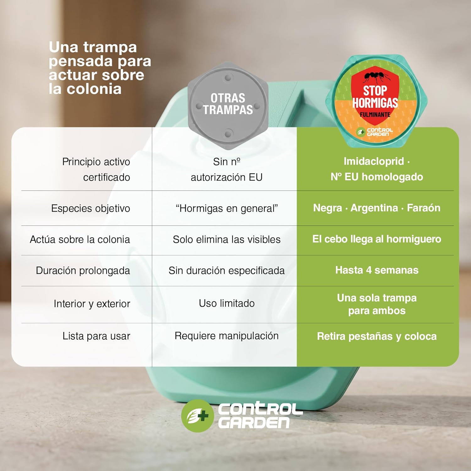 Trampa para hormigas en gel super atrayente de Control Garden, pack de 2 unidades. · foto 3