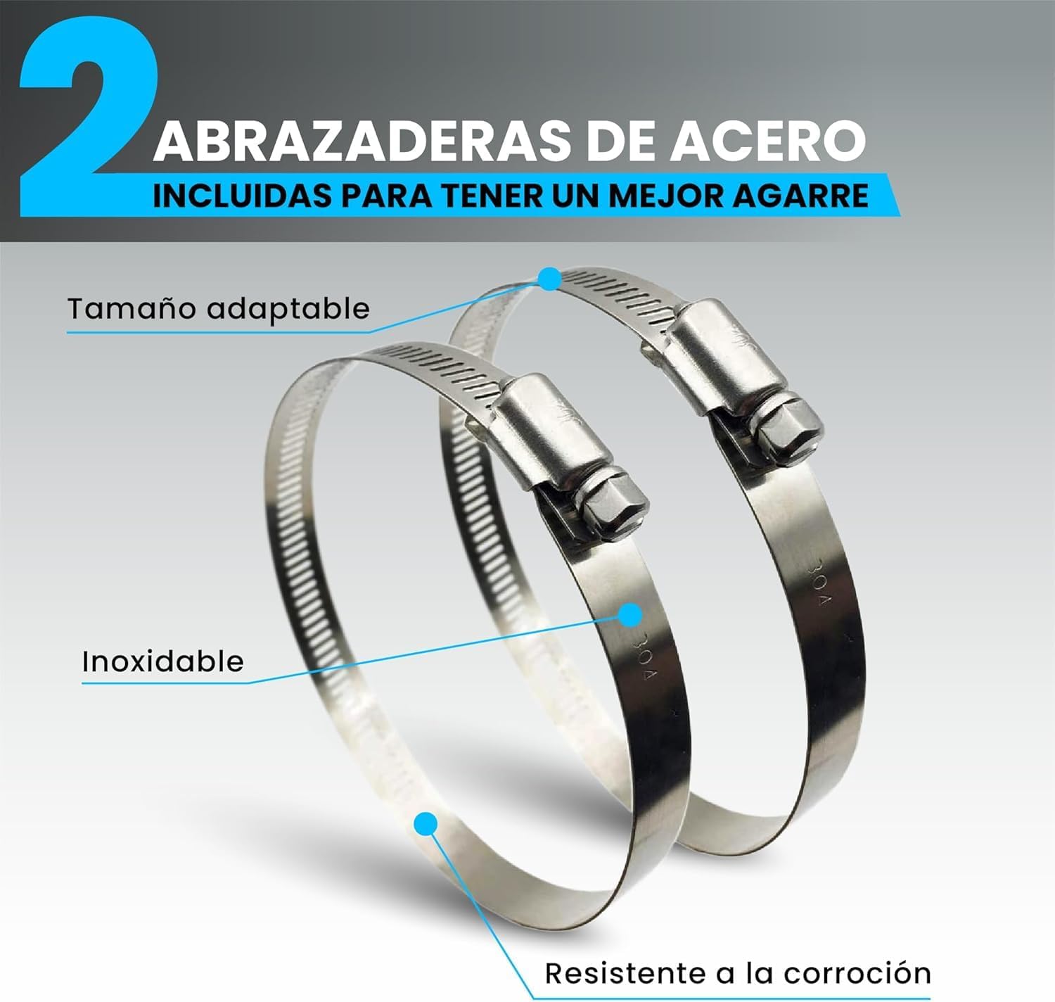 Tubo flexible de aluminio negro de 203 mm y 5 m para ventilación · foto 4